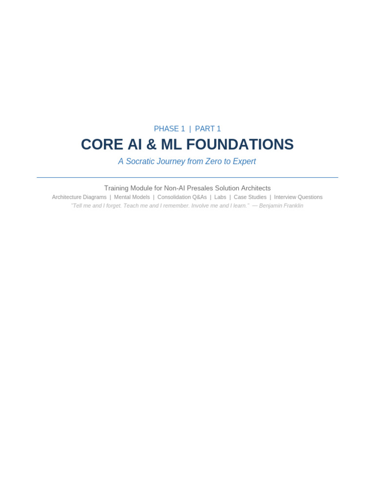 Part1 v4 CoreAI ML With MentalModels | PDF | Machine Learning ...