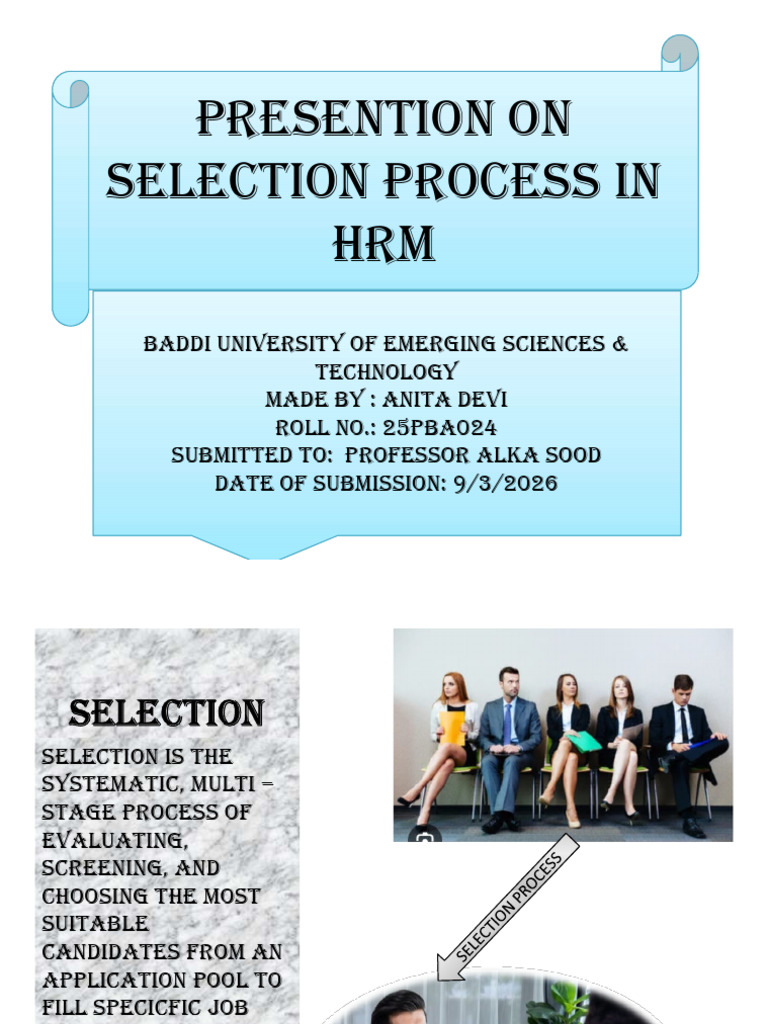 Selection Process in HRM (Explain Every Step With Visually) | PDF ...