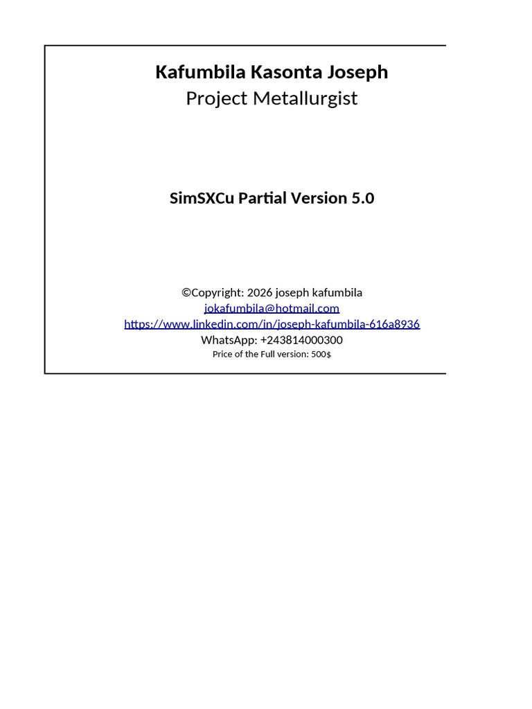 SimSX Partial Version 5.0 | PDF | Iron | Chemistry