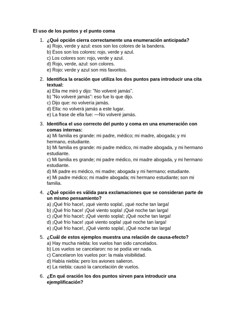 Los Dos Puntos y El Punto y Coma | PDF | Azul