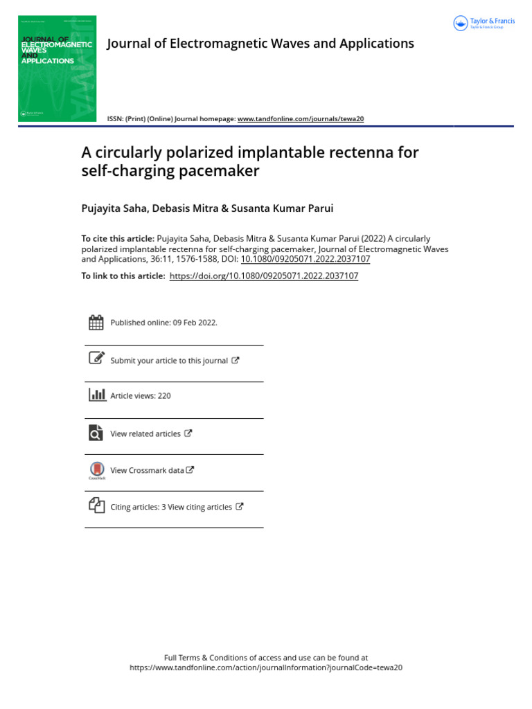 A Circularly Polarized Implantable Rectenna For Self-Charging Pacemaker ...