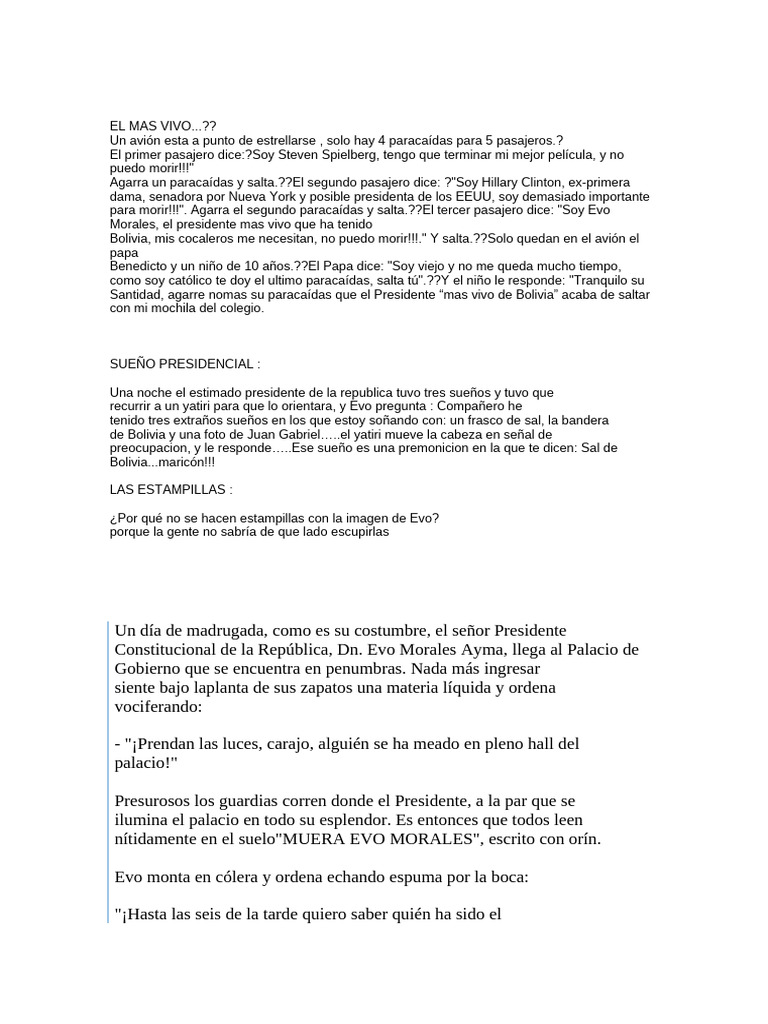 Noticias de Ultima Hora Evo | PDF