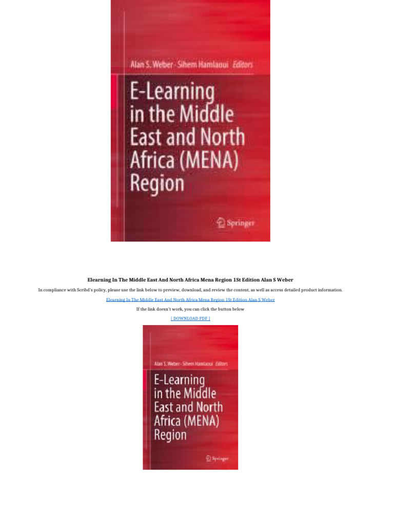 Elearning In The Middle East And North Africa Mena Region 1st Edition ...