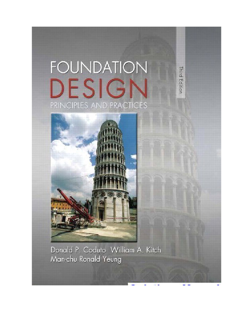 Foundation Design Principles and Practices 3rd Edition Coduto Solutions Manual | PDF