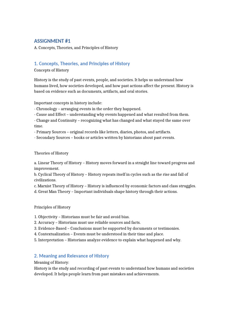 Assignment History Portfolio WITH PICTURE | PDF | Historian