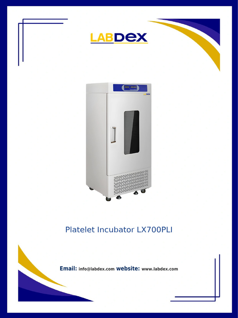 LabDex LX700PLI Platelet Incubator with Agitator | PDF | Stainless ...