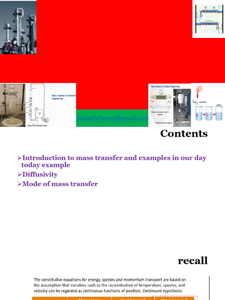 mass transfer | PDF | Diffusion | Gases
