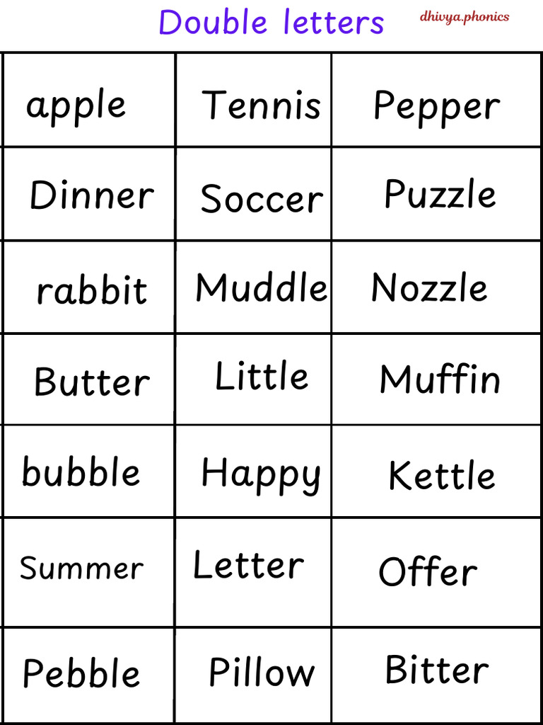 Double Letters | PDF