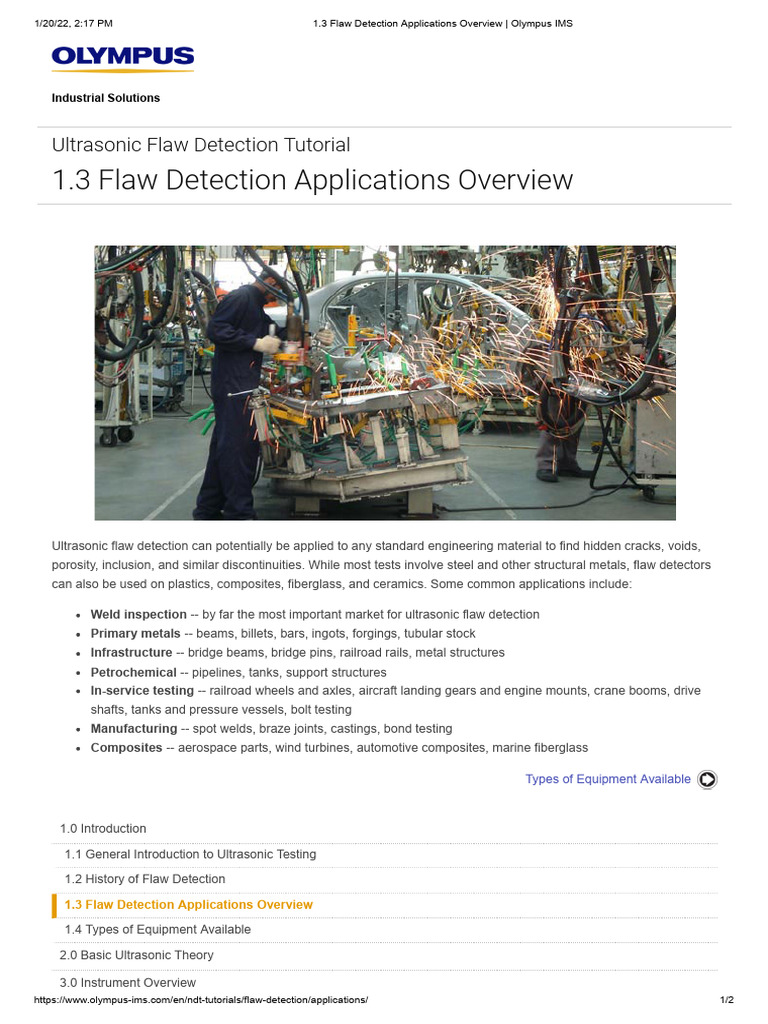 1.3 Flaw Detection Applications Overview - Olympus IMS | PDF ...