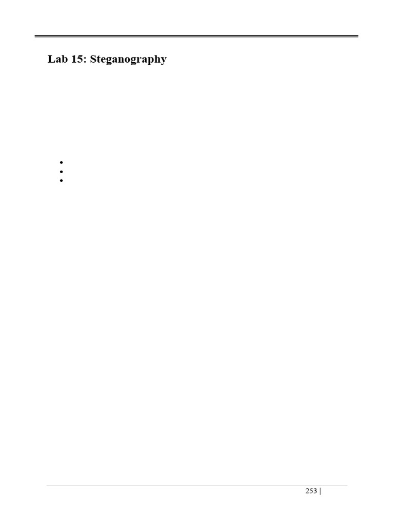 Lab 15 - Steganography | PDF | Cryptography | Security Engineering