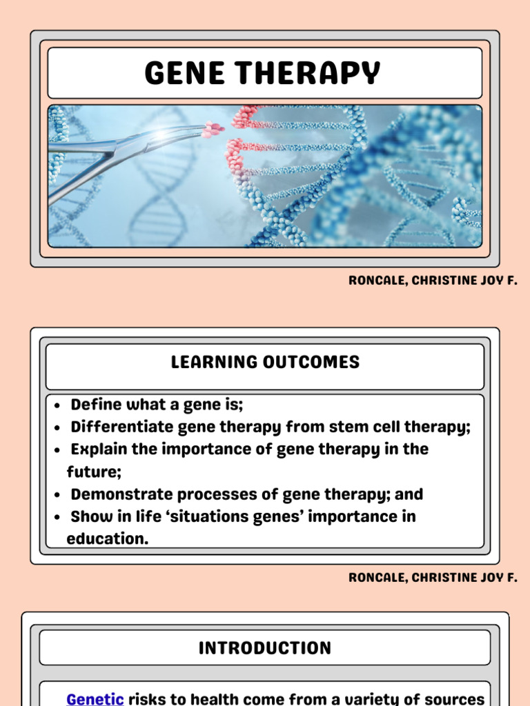 STS Gene Therapy | PDF | Gene | Genetics