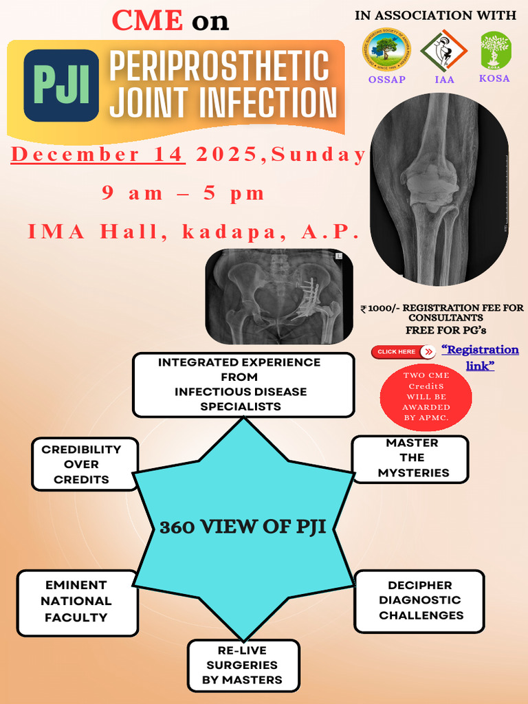 Periprosthetic Joint Infection Cme 1st Flyer | PDF | Medical ...