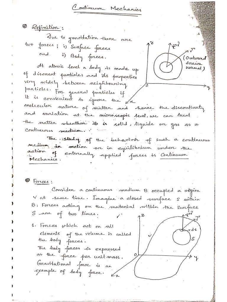 Continuum Mechanics I ? | PDF