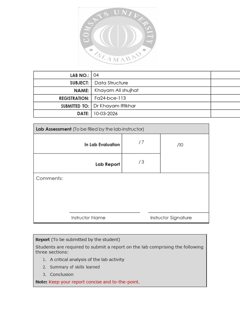 dsa lab 4 | PDF | Software Engineering | Computing