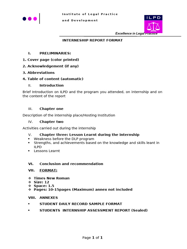 Internship Final Report Format Final | PDF
