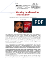 Waythamoorthy Be Allowed To Return Safely - 3 Languages