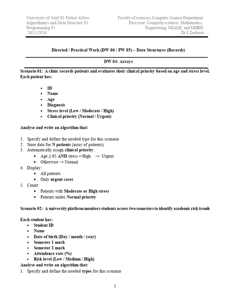 D_P_W_6_Structures | PDF | Computing