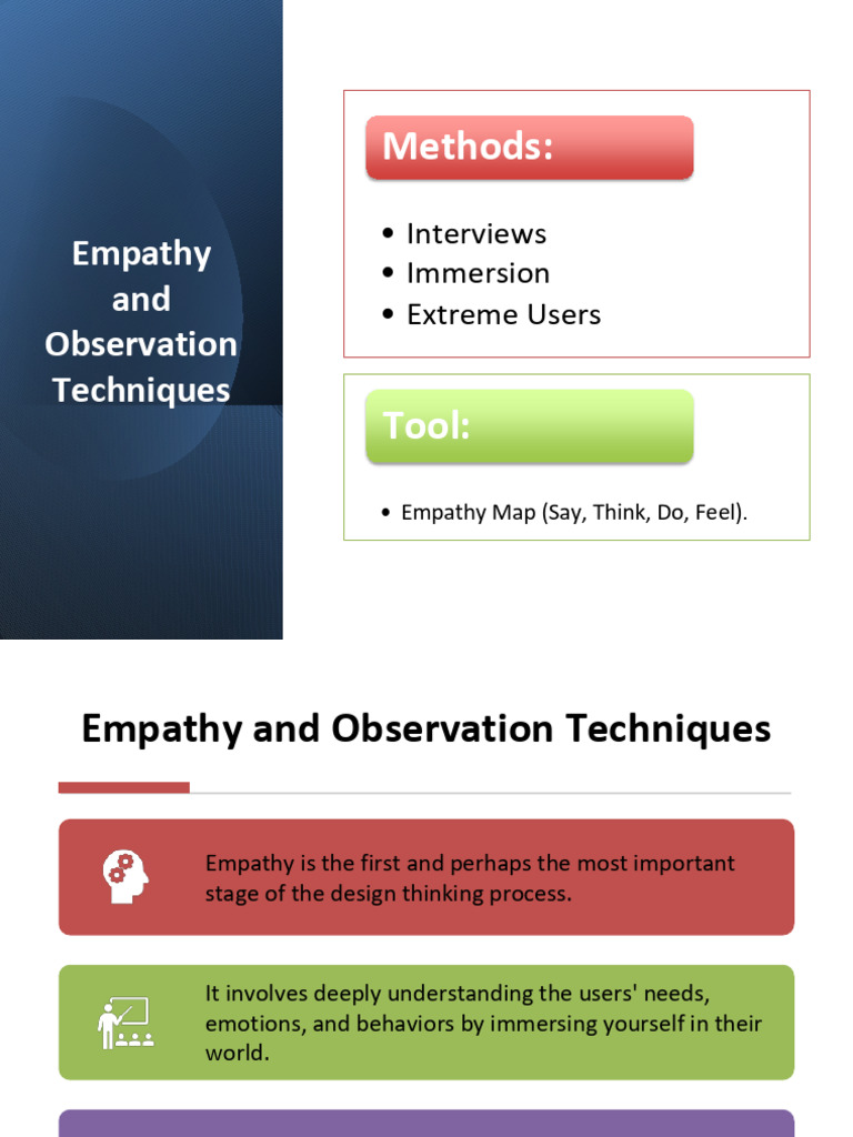 E. EMPATHY AND OBSERVATION TECHNIQUES | PDF | Empathy | Cognition