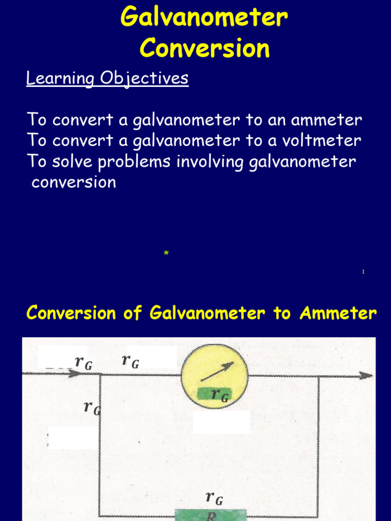Galvanometer Conversion | PDF | Electrical Engineering | Equipment