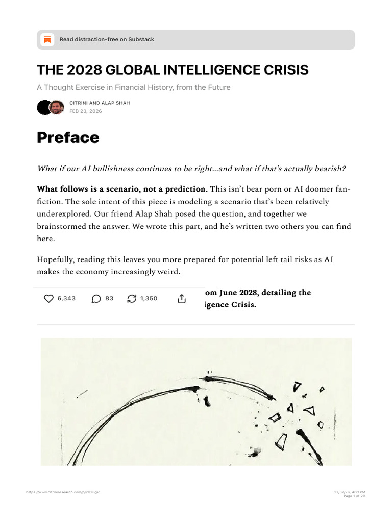The 2028 Global Intelligence Crisis | PDF