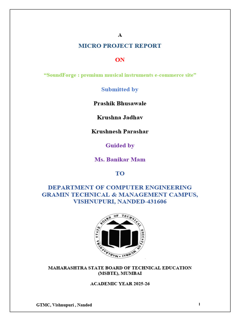 Microprojects Format Msbte | PDF | Learning | Cognition