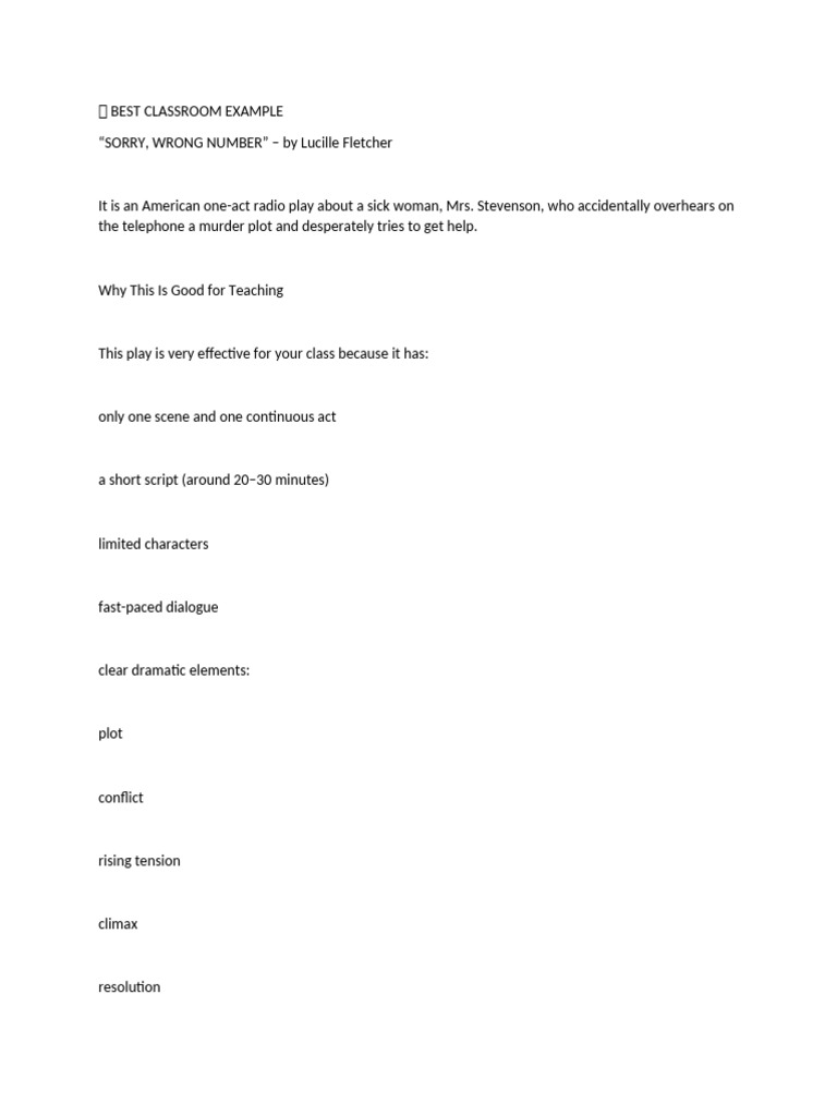 Best Classroom Example | PDF | Plot (Narrative) | Critical Thinking