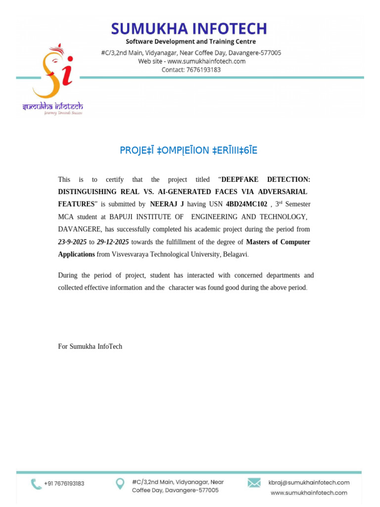 Project Completion Certificate | PDF