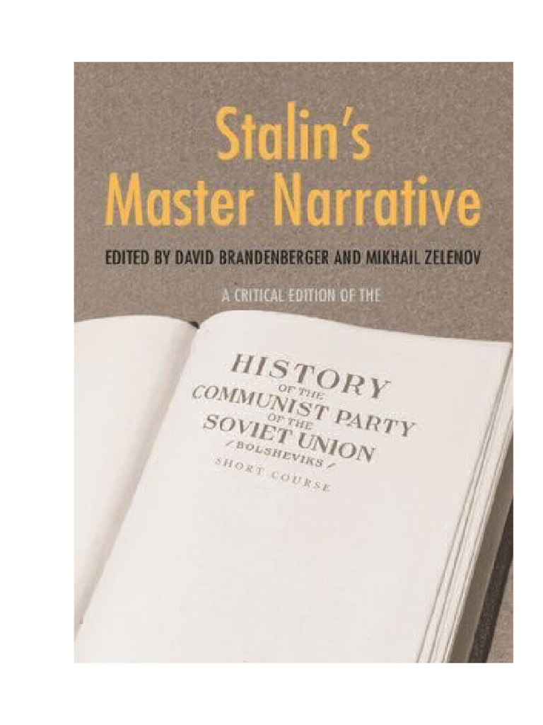 (Ebook) Stalin's Master Narrative: A Critical Edition of the History of ...