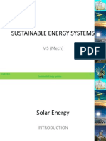 Sustainable Energy Systems: MS (Mech)