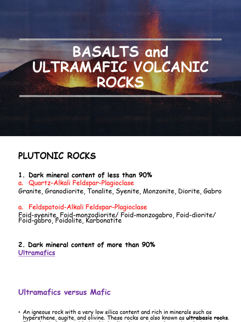 Basalts and Ultramafic Rocks | PDF | Igneous Rock | Basalt