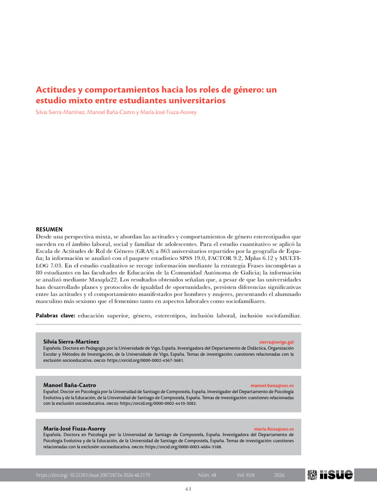 Actitudes y Comportamientos Hacia Los Roles de Género | PDF | Sexismo ...
