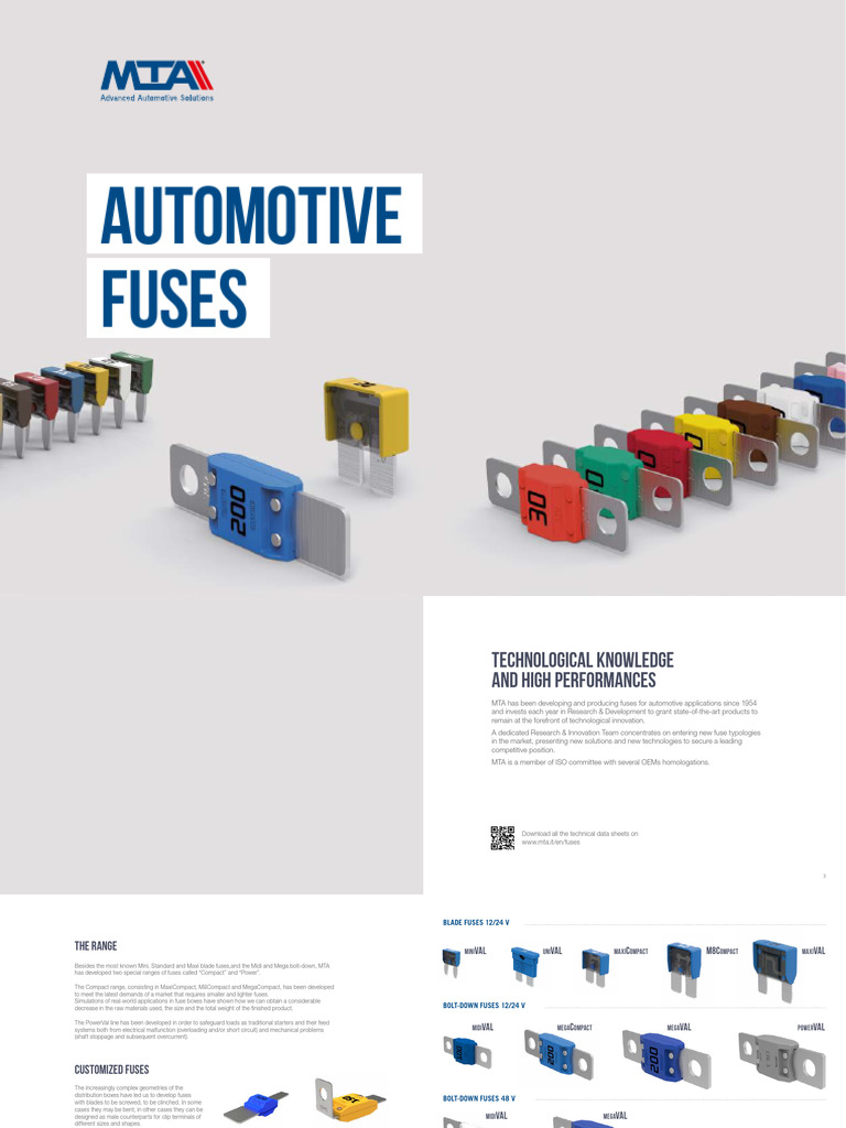 MTA Automotive Fuses v1.5 | PDF | Fuse (Electrical) | Tin