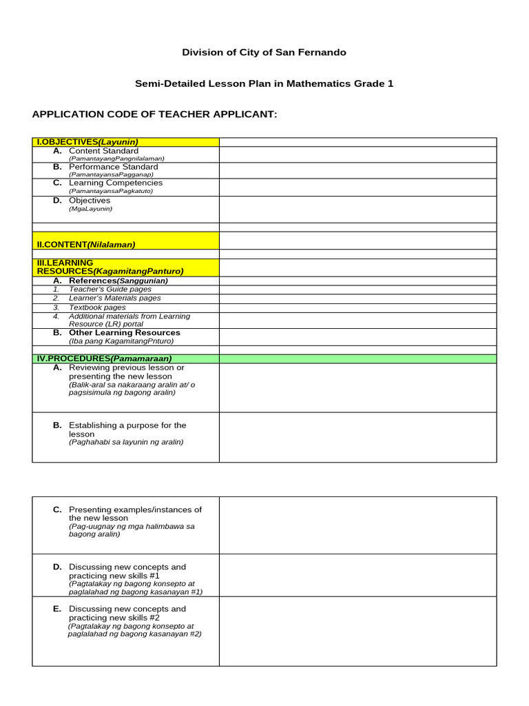Lesson Plan Format Deped Ranking | PDF | Lesson Plan | Intelligence