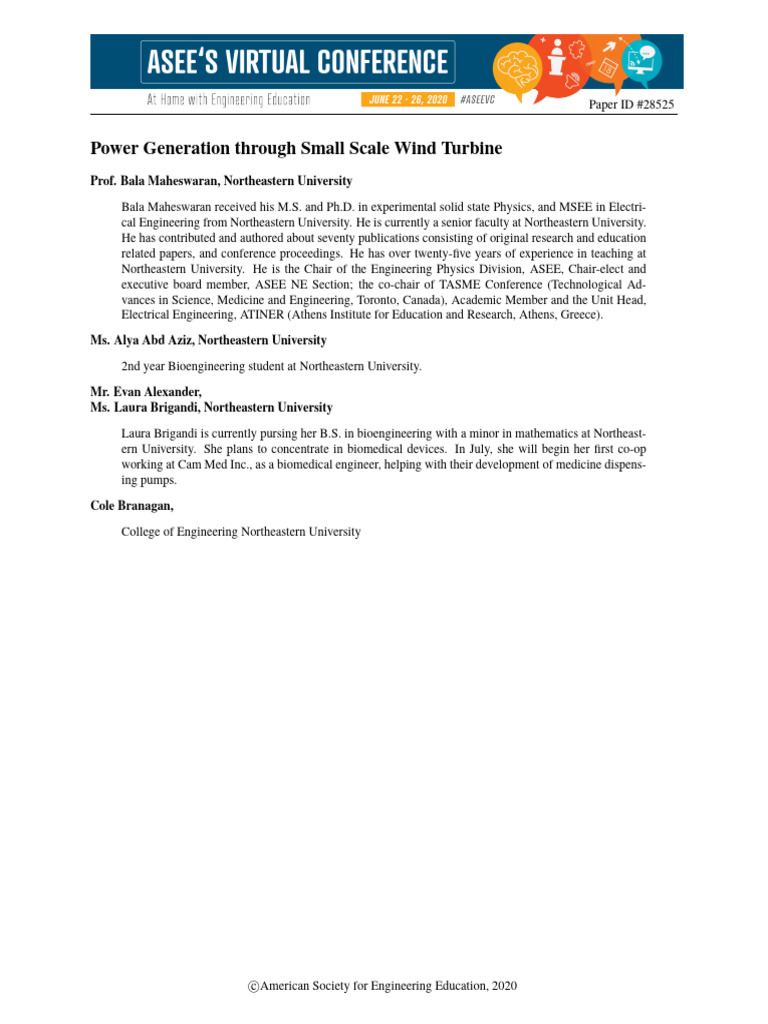 Power Generation Through Small Scale Wind Turbine | PDF | Wind Power ...