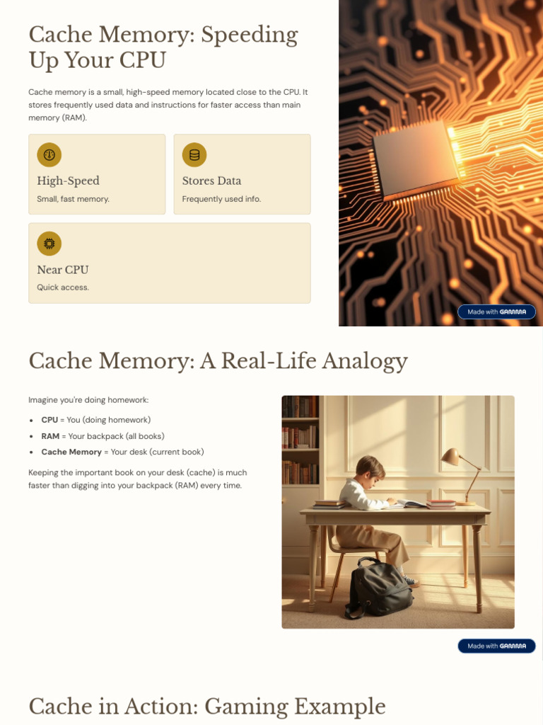 Cache Memory Speeding Up Your CPU | PDF