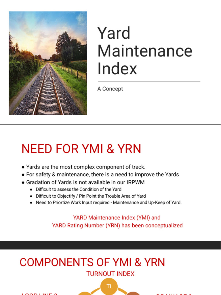 Yard Maintenance Index | PDF | Transport Infrastructure | Mechanical ...