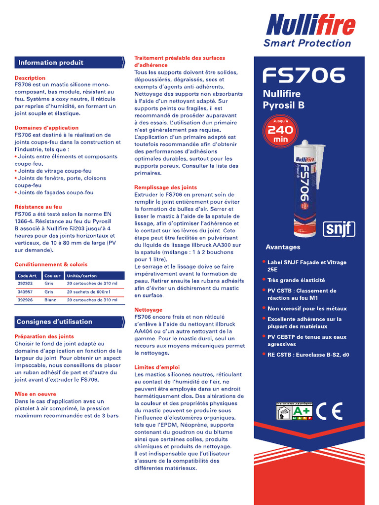 FTP - FS706 Fiche Technique-Pyrosil B | PDF