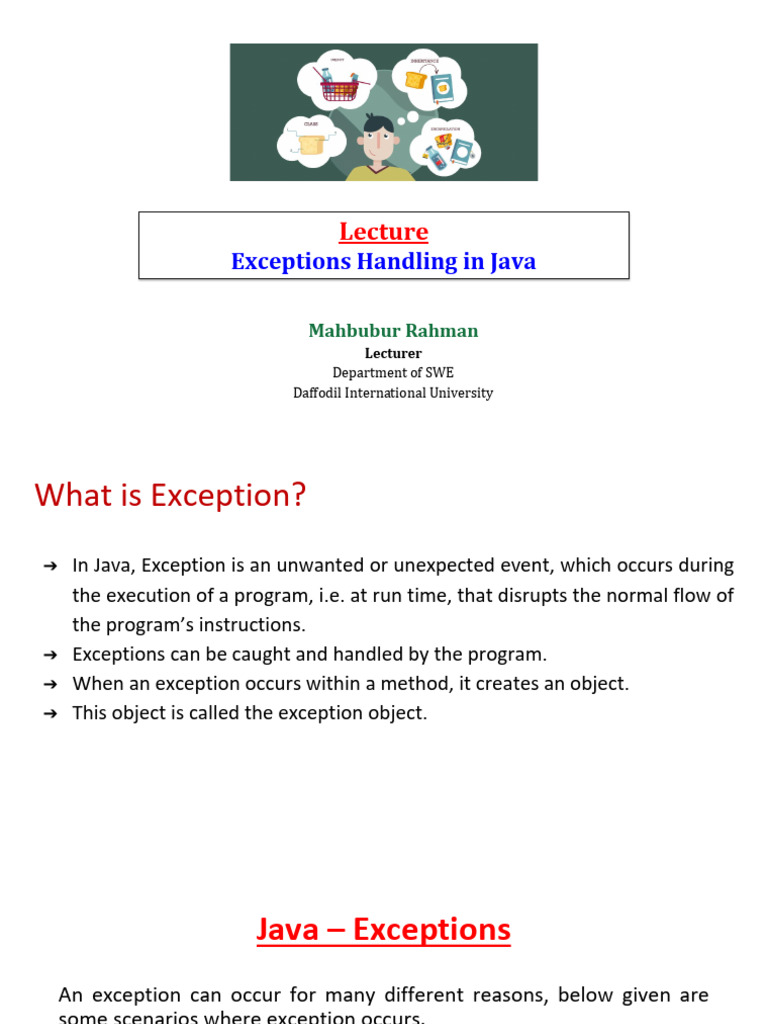 Lecture 3-Exception Handling | PDF | Java (Programming Language ...