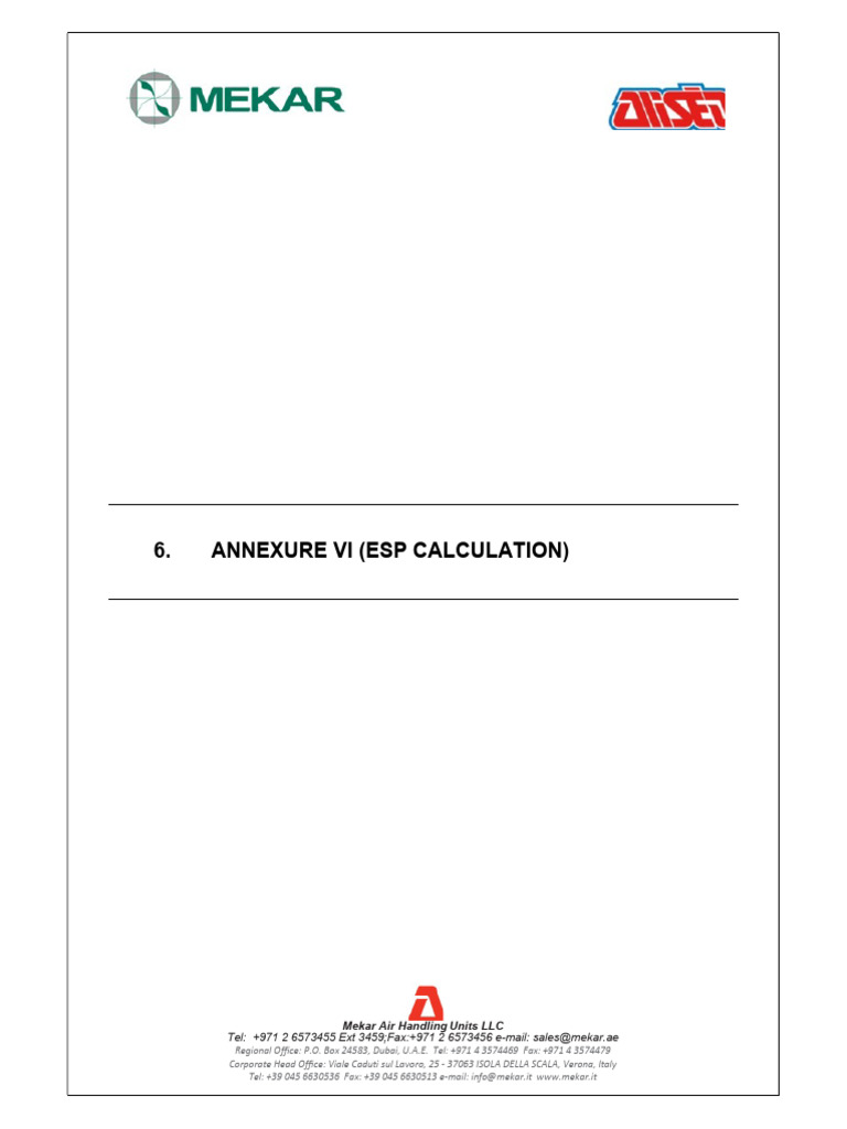 Esp Calculation Aneexure Vi | PDF