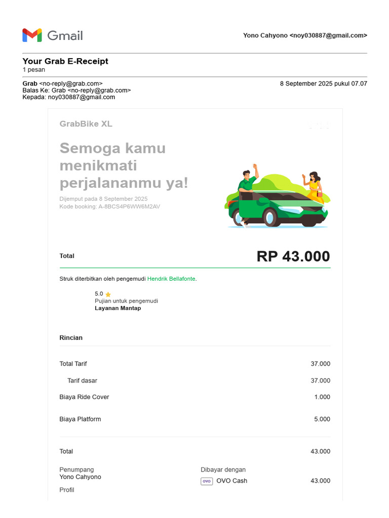 Gmail - Your Grab E-Receipt | PDF