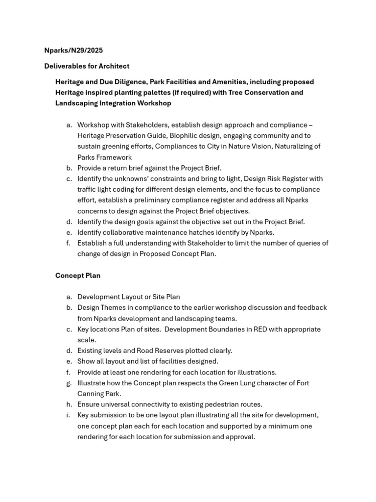 Architect Deliverables for N29 DB | PDF