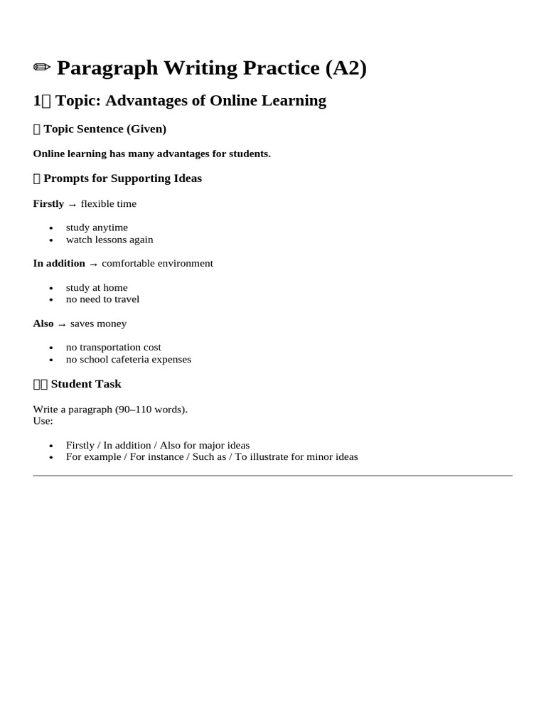 Paragraph Writing | PDF