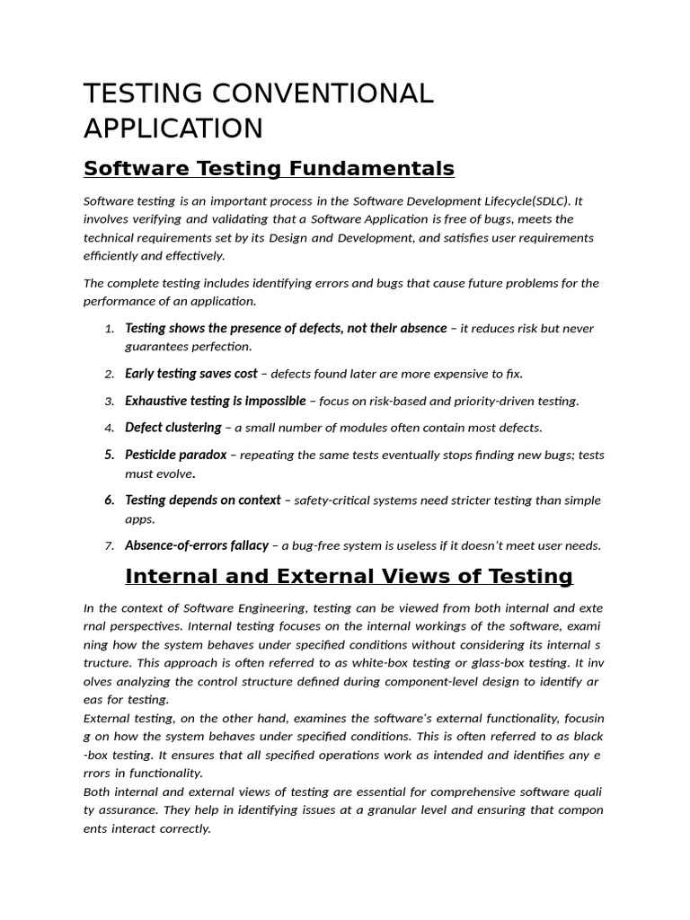 Testing Conventional Application | PDF | Software Testing | Software