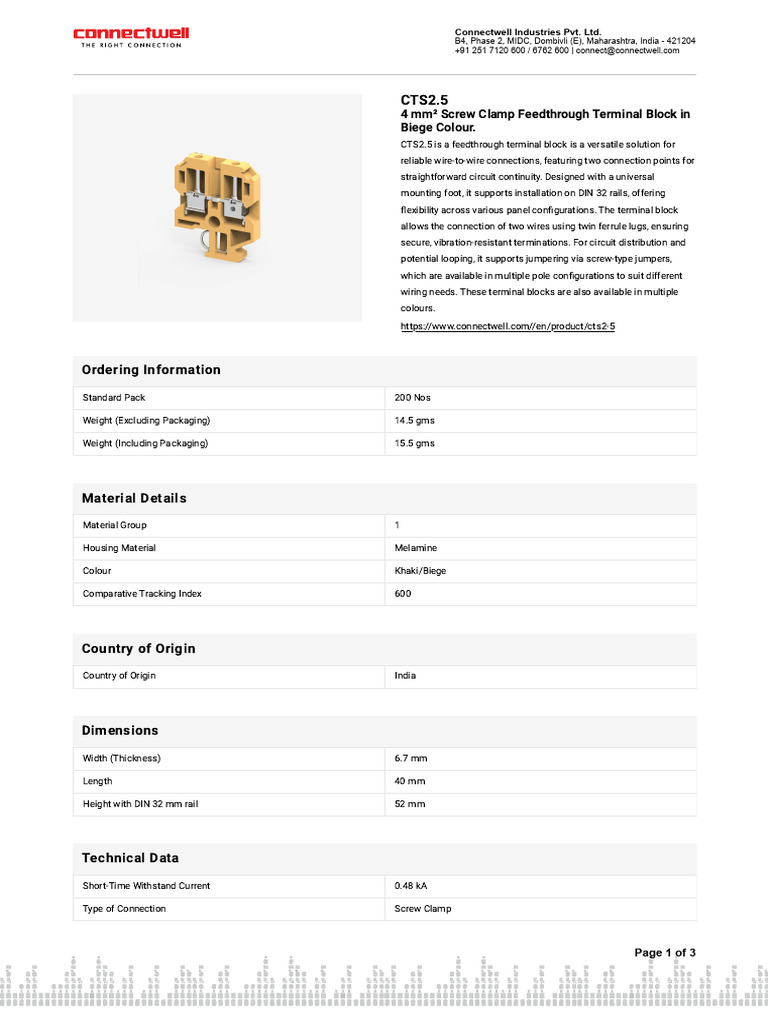 CTS2.5 | PDF | Electrical Equipment | Electrical Engineering