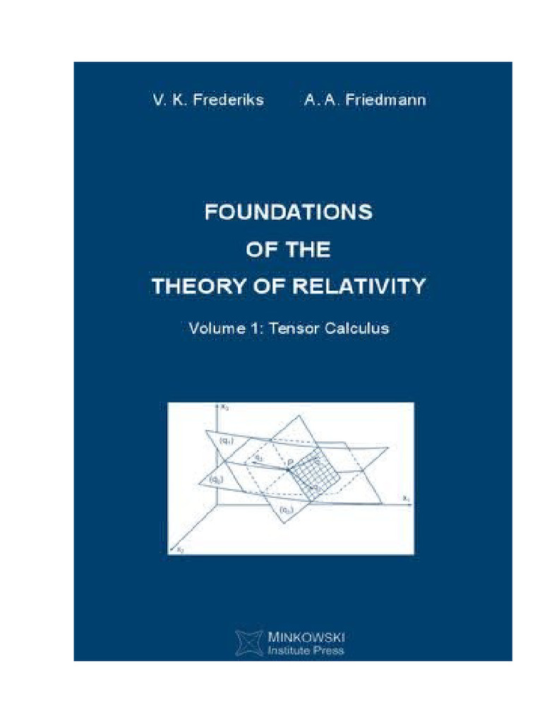 (Ebook) Foundations of the Theory of Relativity: Volume 1 Tensor ...
