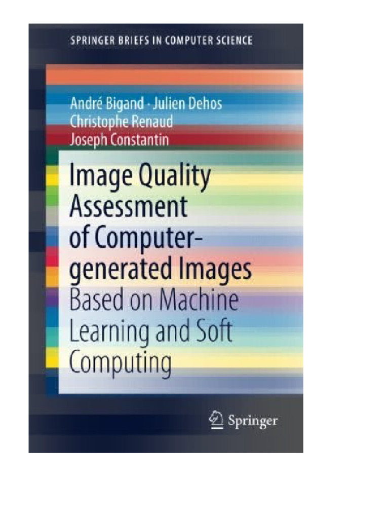 Image Quality Assessment of Computer generated Images Based on Machine ...