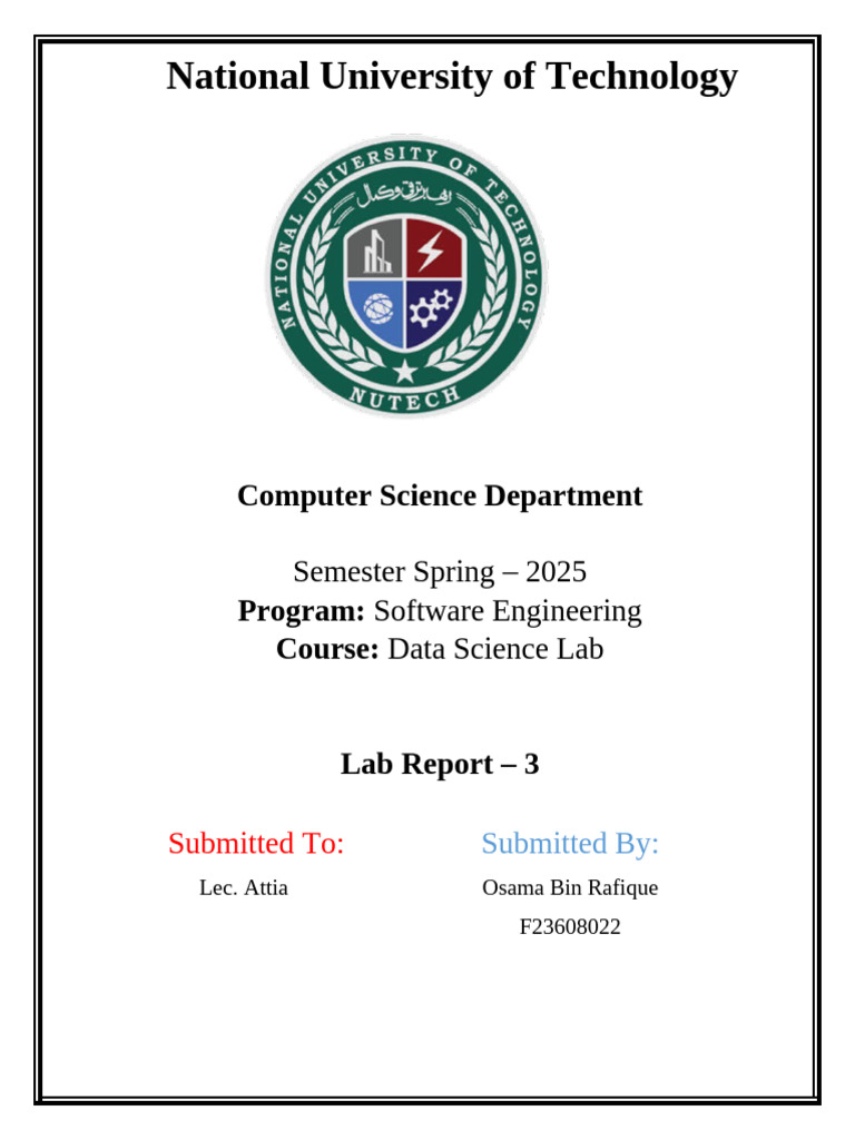 Osama Bin Rafique DS Lab Report 2 | PDF | Computing | Data