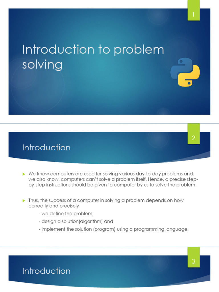 2.1 Intro To Problem Solving | PDF | Algorithms | Computer Program