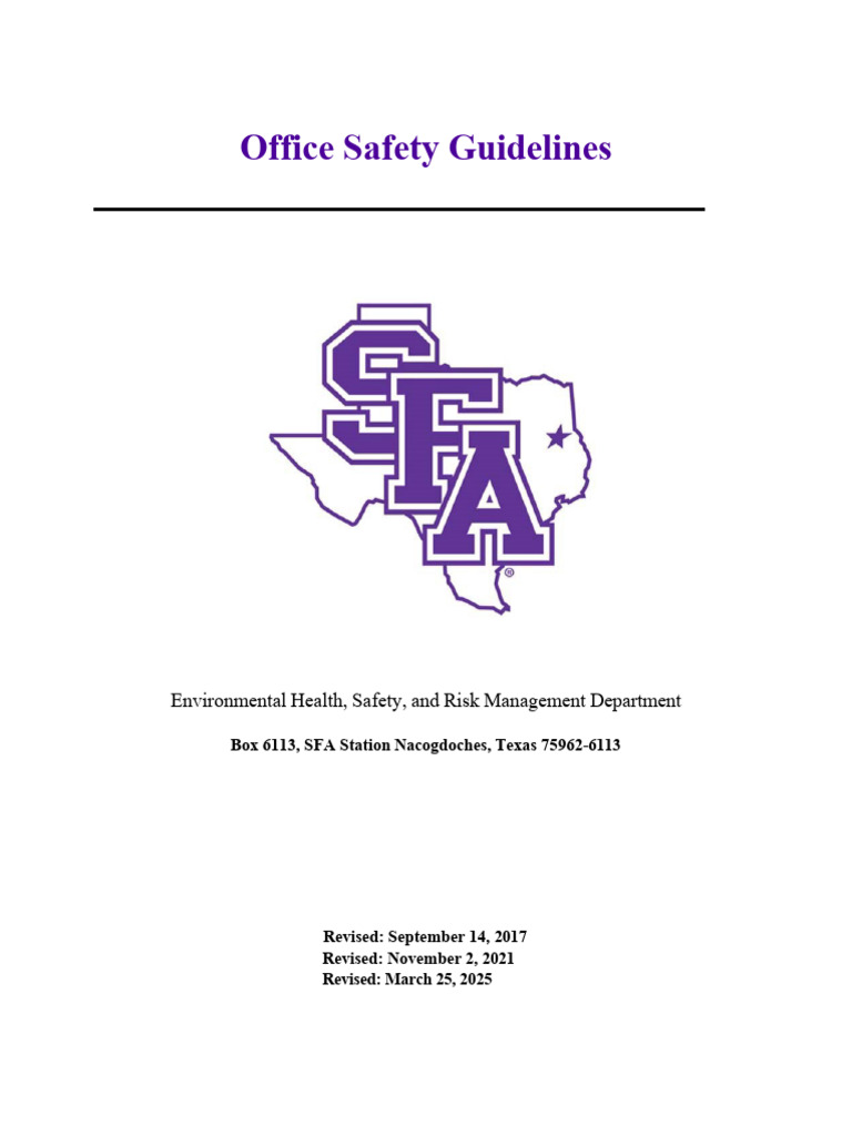 Office Safety Guidelines | PDF | Safety | Occupational Safety And Health