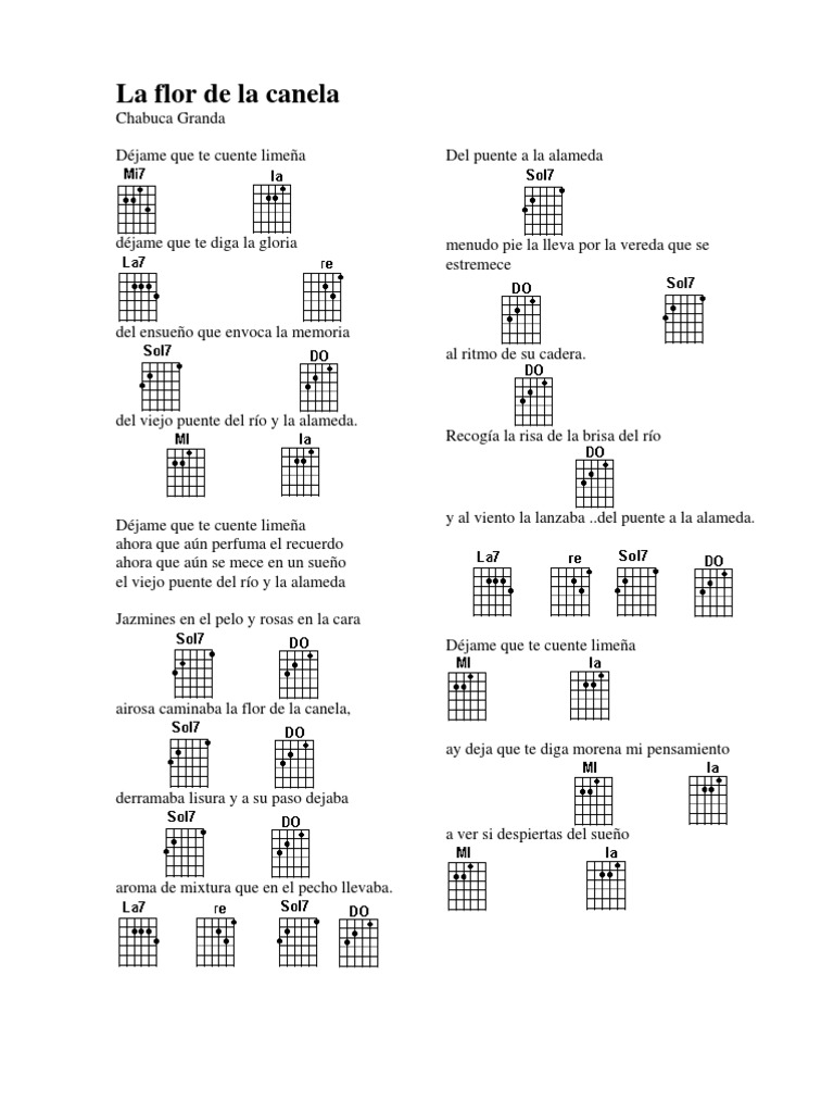 La Flor de La Canela (Guitarra)
